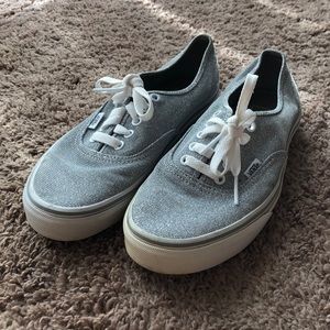 9.5 Silver Glitter Vans